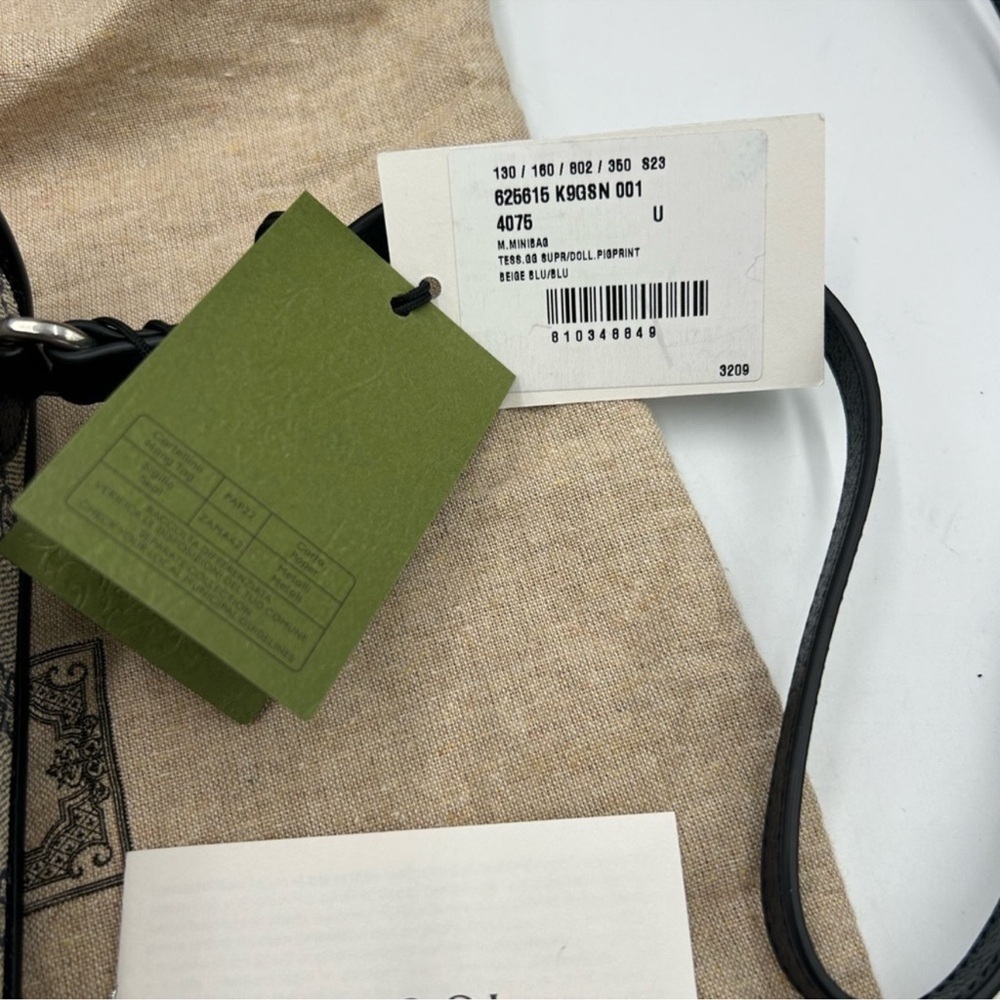 Women’s Gucci, GG supreme monogram horse bit 1955 shoulder bag made in Italy - Picture 9 of 11